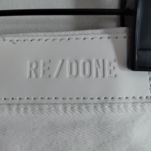 Ladies SZ 28 Re/Done White 90's High Rise Loose Jean - Picture 4 of 6